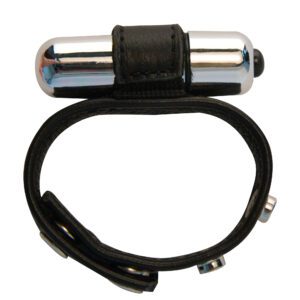 Vibrating Leather Cockring